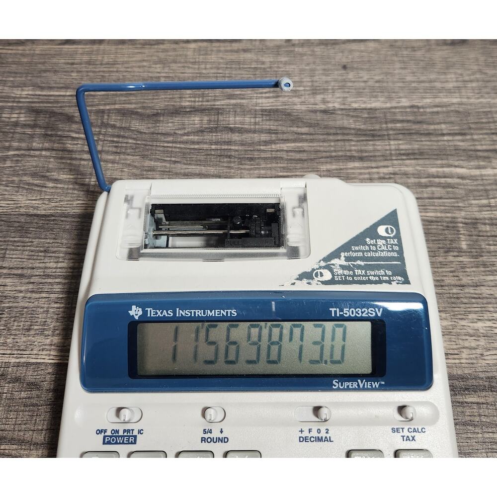 Texas Instruments TI-5032 Super View Desktop Print Calculator Tested  Pre-owned - Picture 2 of 7